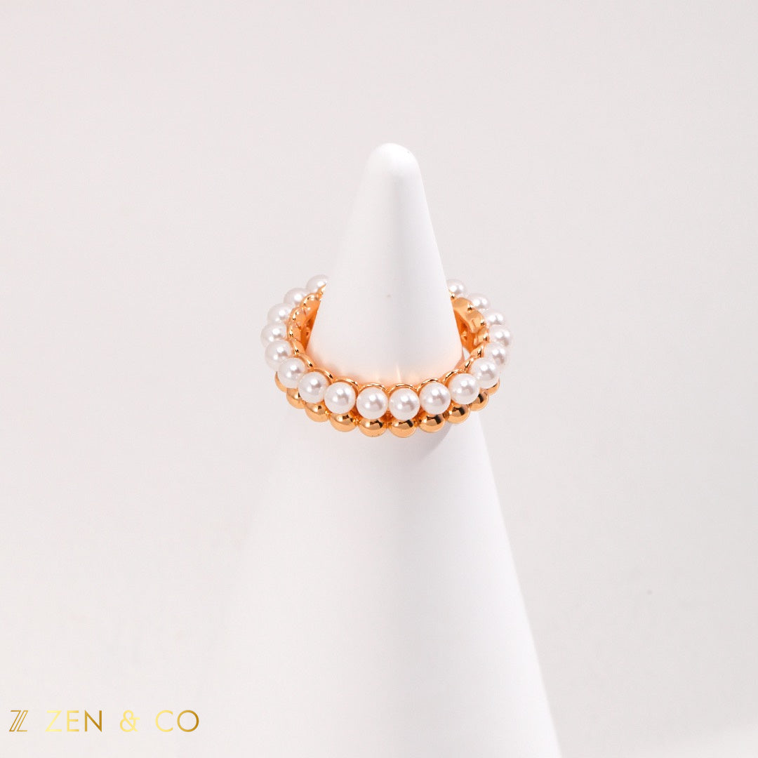 AIMEE Pearl Open Ring - ZEN&CO Studio