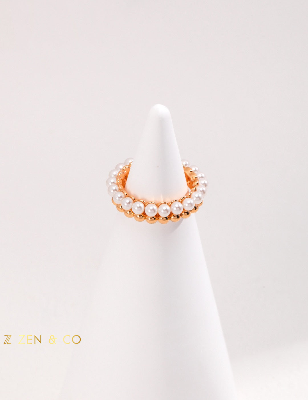 AIMEE Pearl Open Ring - ZEN&CO Studio