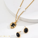 ALARA Black Onyx Pendant Necklace