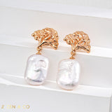 IRO Square Baroque Pearl Earrings