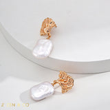 IRO Square Baroque Pearl Earrings