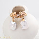 IRO Square Baroque Pearl Earrings