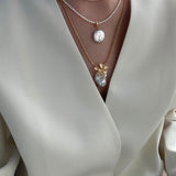 BINA Baroque Pendant Pearl Necklace