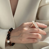 NISHA Pearl and Ebony Bracelet