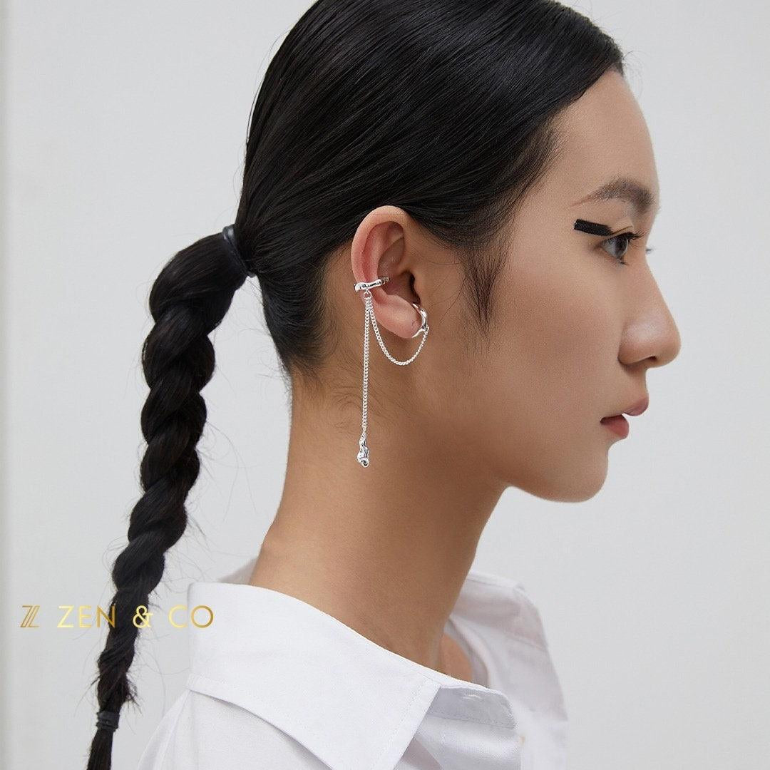 ADARA Statement ear cuff with dangle tassel - ZEN&CO Studio