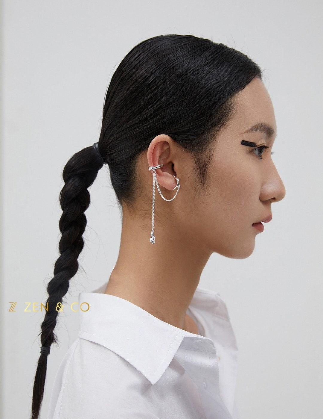 ADARA Statement ear cuff with dangle tassel - ZEN&CO Studio