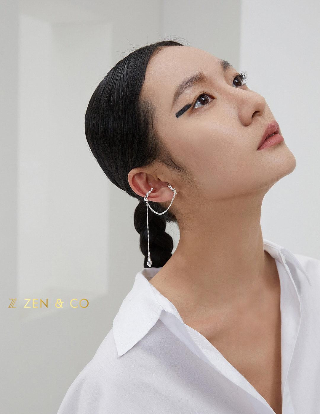 ADARA Statement ear cuff with dangle tassel - ZEN&CO Studio