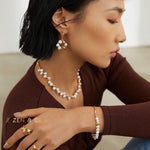 ALEXANDRA Statement Baroque pearl and bead necklace - ZEN&CO Studio