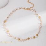 ALEXANDRA Statement Baroque pearl and bead necklace - ZEN&CO Studio