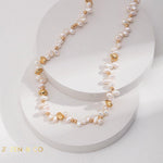 ALEXANDRA Statement Baroque pearl and bead necklace - ZEN&CO Studio