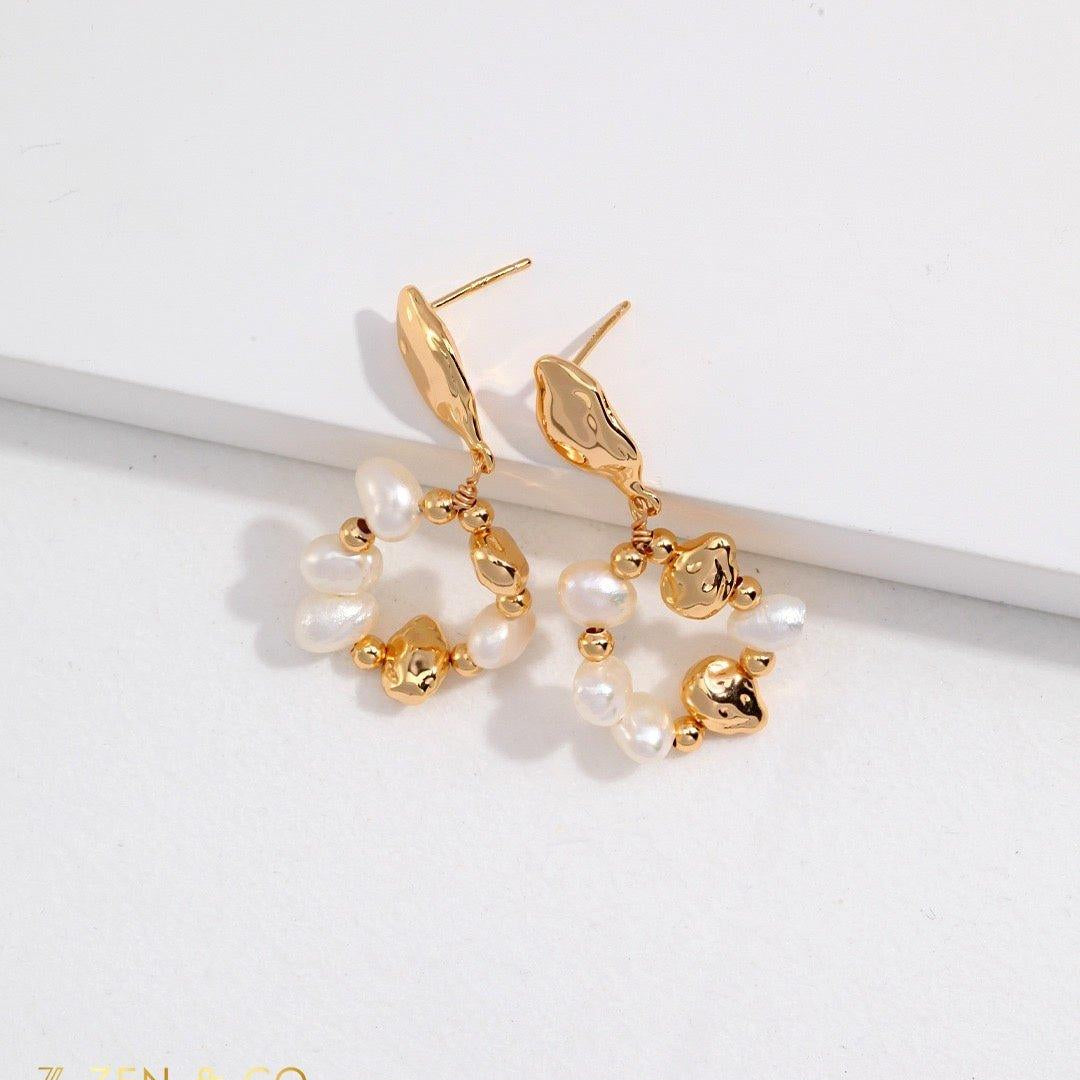 ALEXANDRA Statement Baroque pearl earrings - ZEN&CO Studio