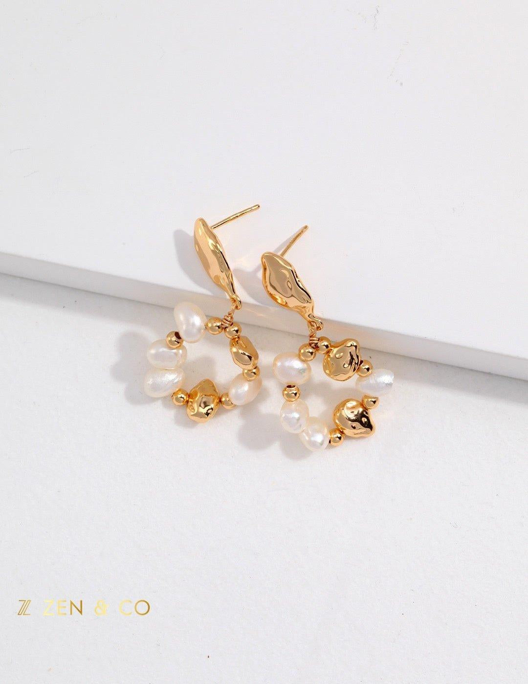 ALEXANDRA Statement Baroque pearl earrings - ZEN&CO Studio