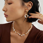 ALEXANDRA Statement Baroque pearl earrings - ZEN&CO Studio