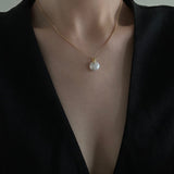 AMY Round Pearl Pendant Necklace - ZEN&CO Studio