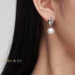 ARABICA Minimalist Pearl Drop Earrings - ZEN&CO Studio