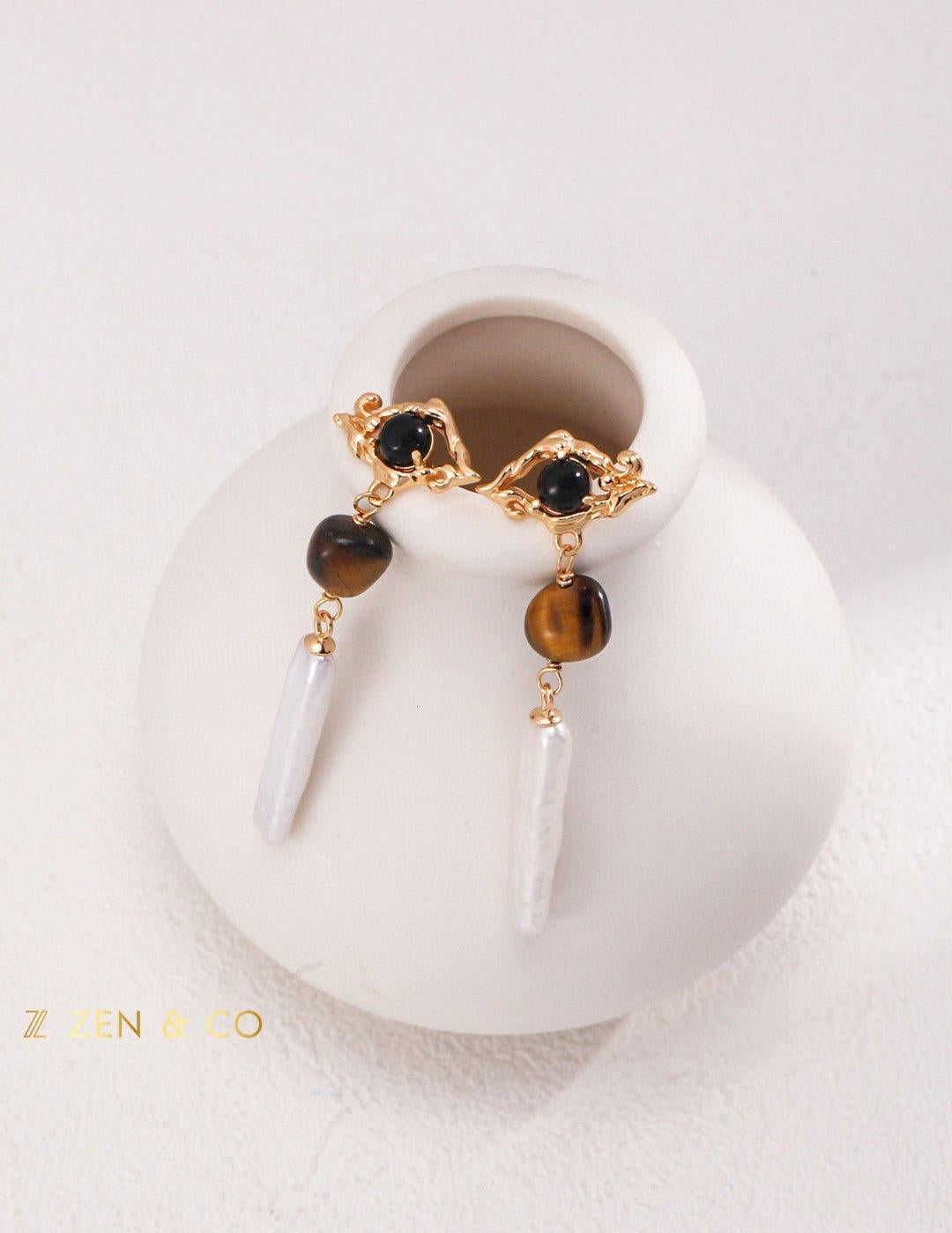 ASEL Bohemian keshi pearl earrings - ZEN&CO Studio