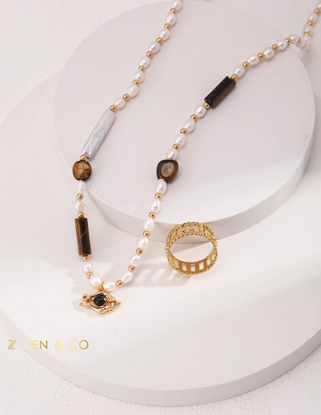 ASEL Bohemian keshi pearl necklace - ZEN&CO Studio