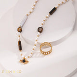 ASEL Bohemian keshi pearl necklace - ZEN&CO Studio