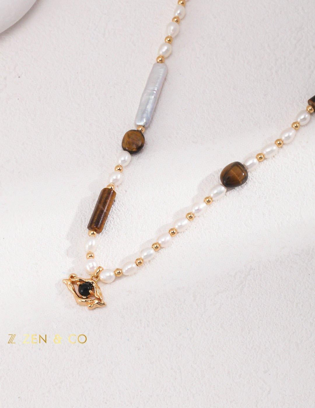 ASEL Bohemian keshi pearl necklace - ZEN&CO Studio