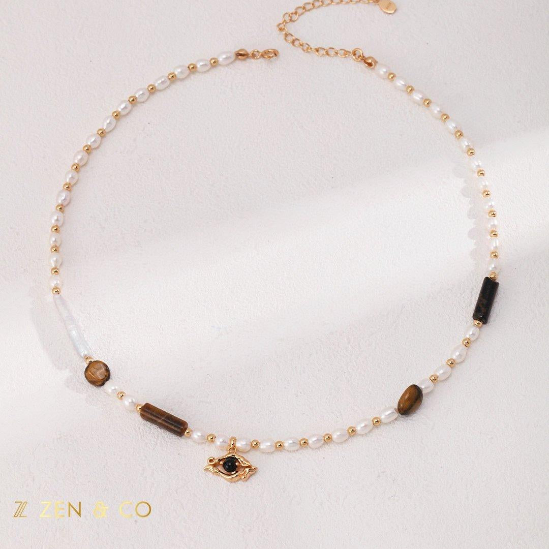 ASEL Bohemian keshi pearl necklace - ZEN&CO Studio