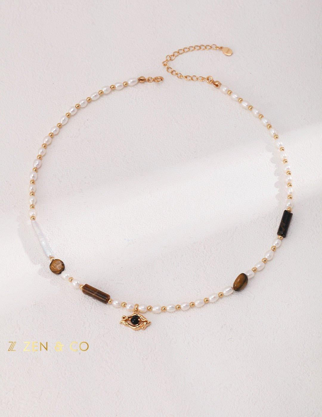 ASEL Bohemian keshi pearl necklace - ZEN&CO Studio