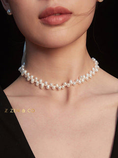 AUBREY Statement pearl choker necklace - ZEN&CO Studio