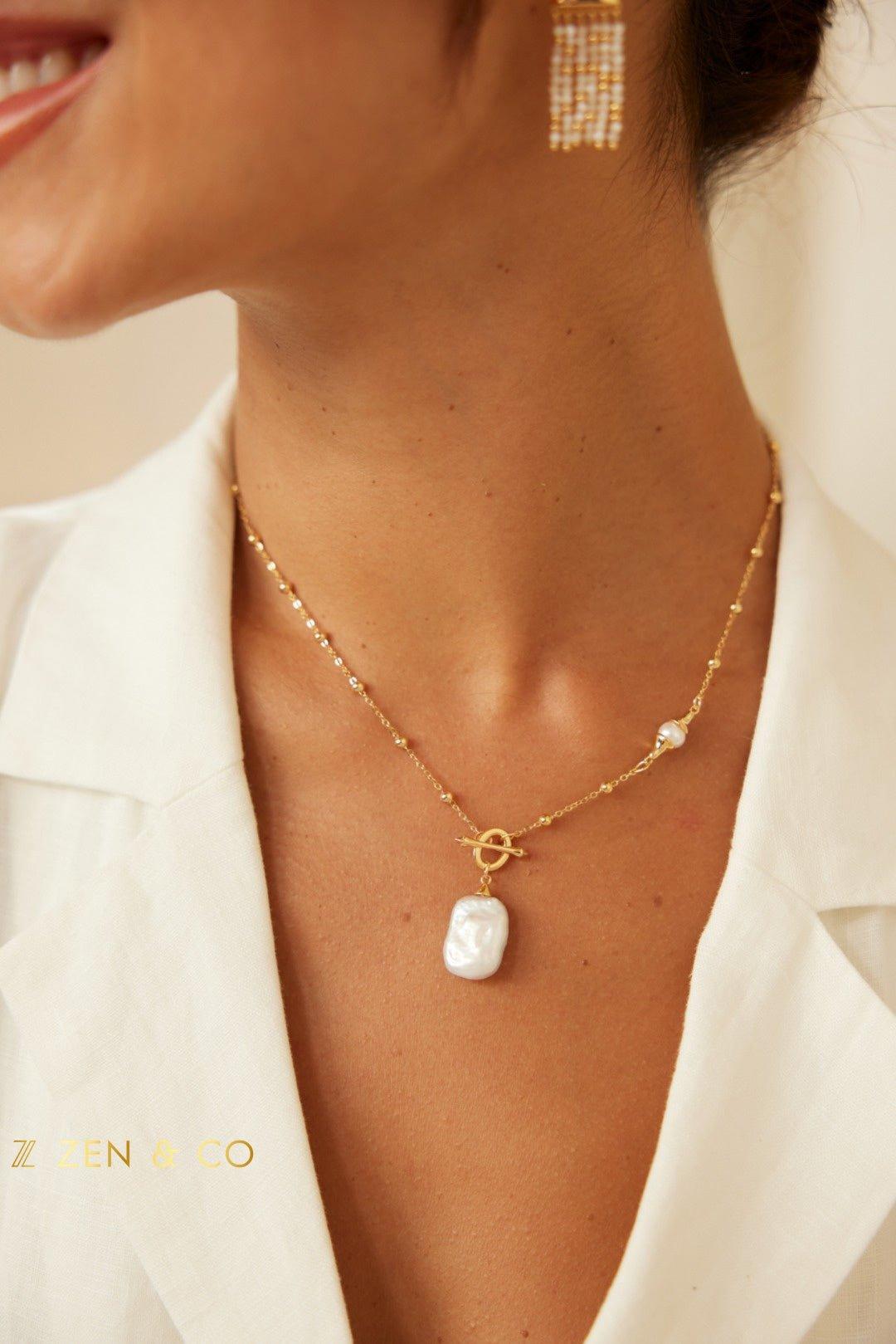 AUDREY Baroque Pearl Pendant Necklace - ZEN&CO Studio