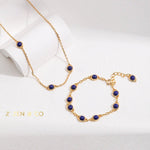 AZURE Blue Lapis lazuli stone bracelet - ZEN&CO Studio