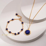 AZURE Blue Lapis lazuli stone bracelet - ZEN&CO Studio