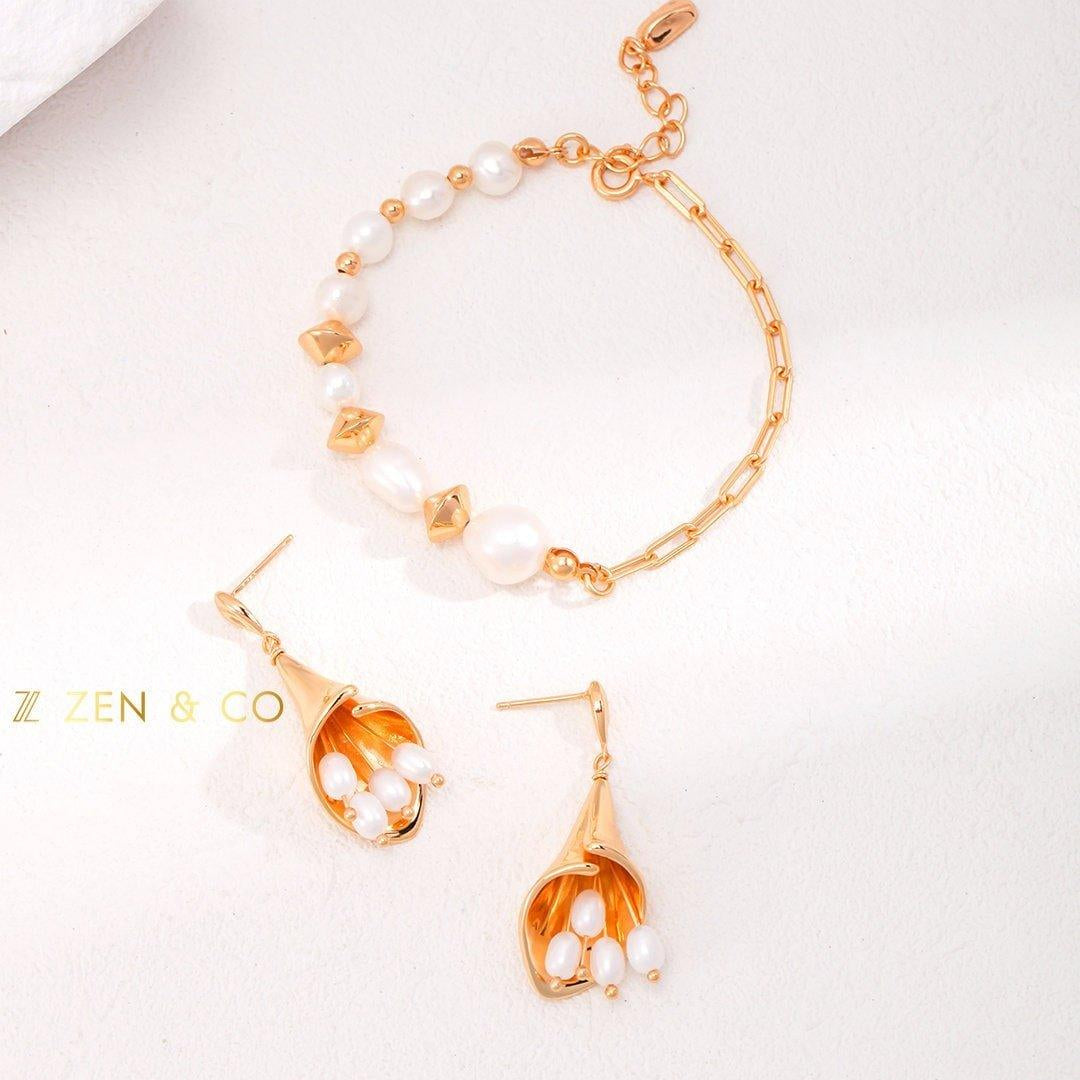 BEATRICE Bouquet Pearl dangle earring - ZEN&CO Studio