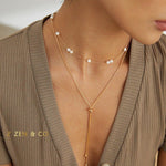 BLAIR Dainty pearl layering necklace - ZEN&CO Studio