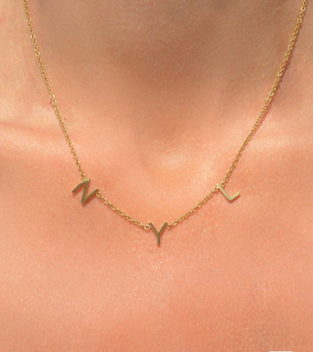 BROOKE Personalized Loose Letter Necklace - ZEN&CO Studio