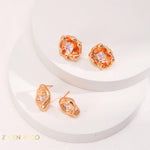 CAMELIA Flower Stud Earrings - ZEN&CO Studio