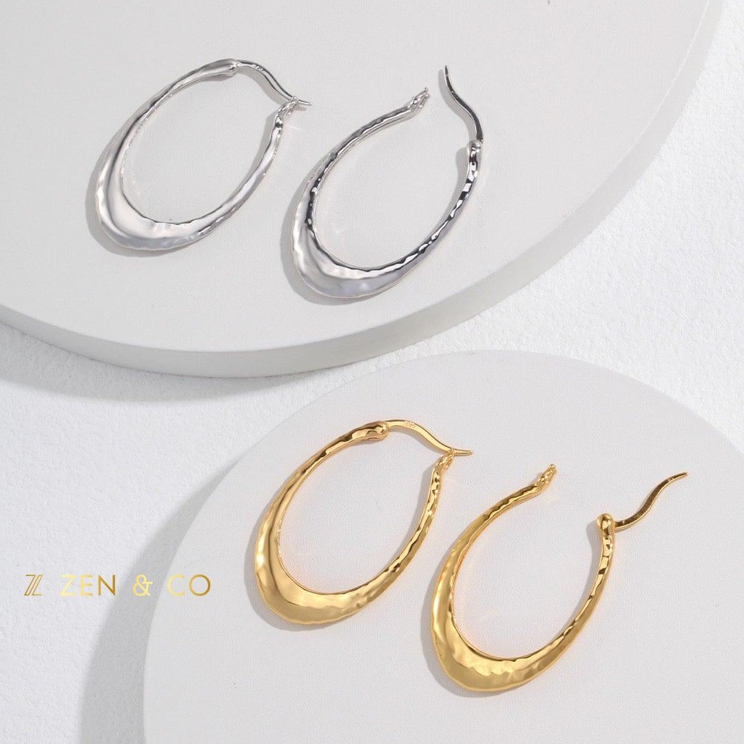 CARLA Oval big hoop earrings - ZEN&CO Studio