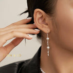 CARMEN Asymmetric long dangle earring - ZEN&CO Studio