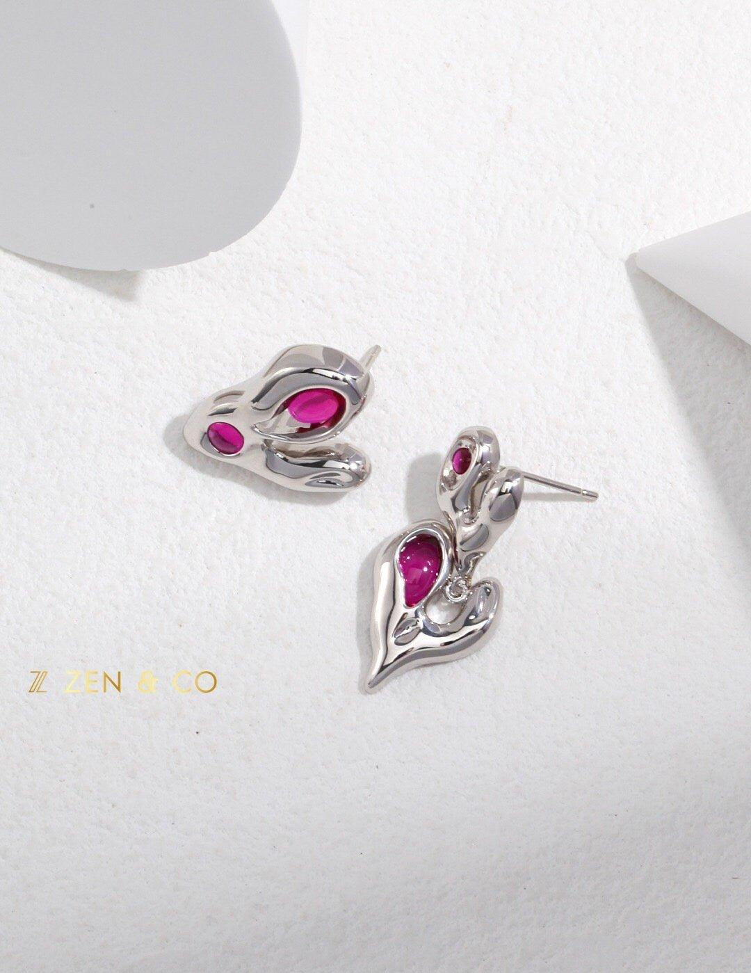 CHELSEA Barbie inspired heart stud earrings - ZEN&CO Studio