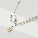 CLAIRE Statement pearl necklace with big pearl pendant - ZEN&CO Studio