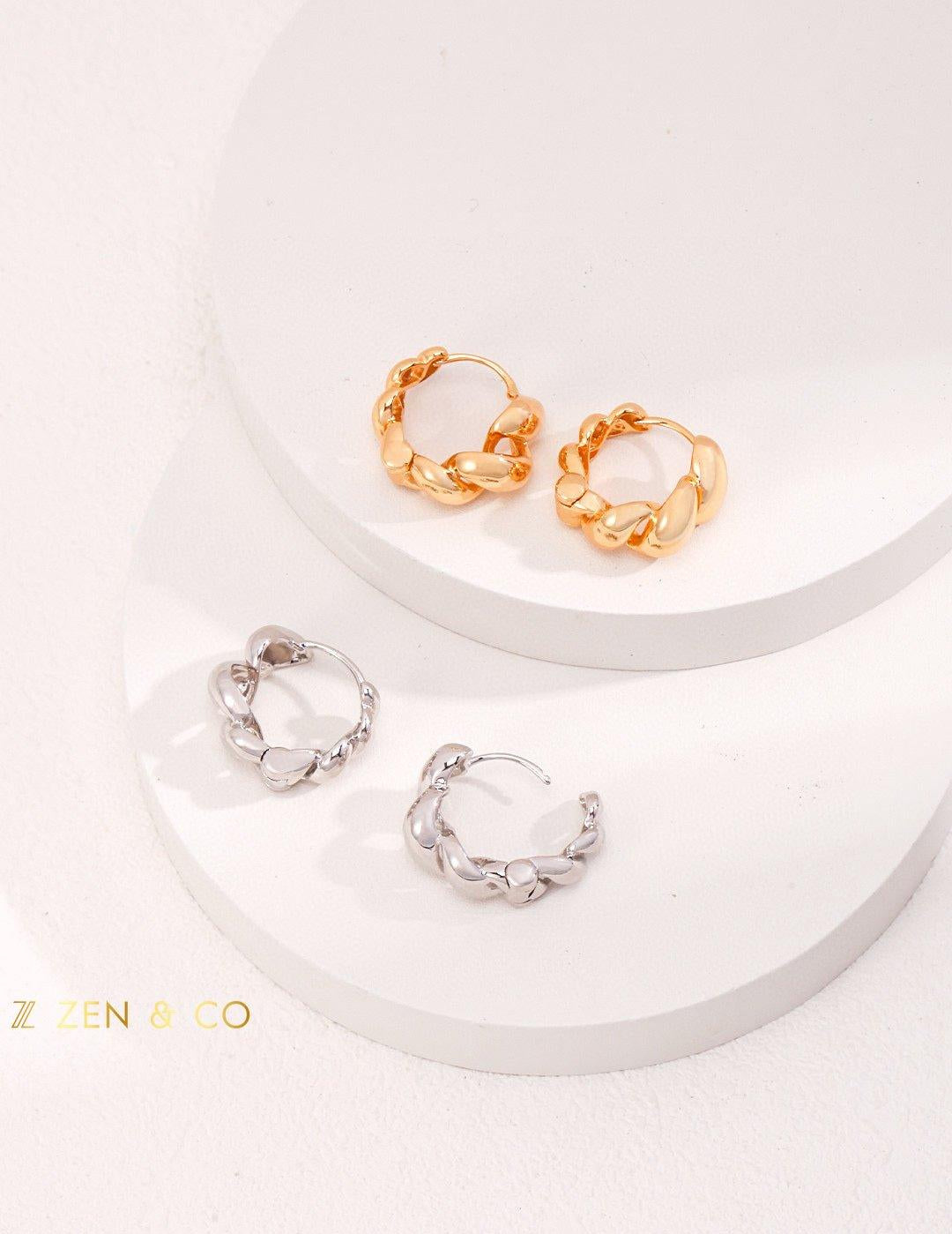 CROISSANT Chunky Twist Hoop Earrings - ZEN&CO Studio