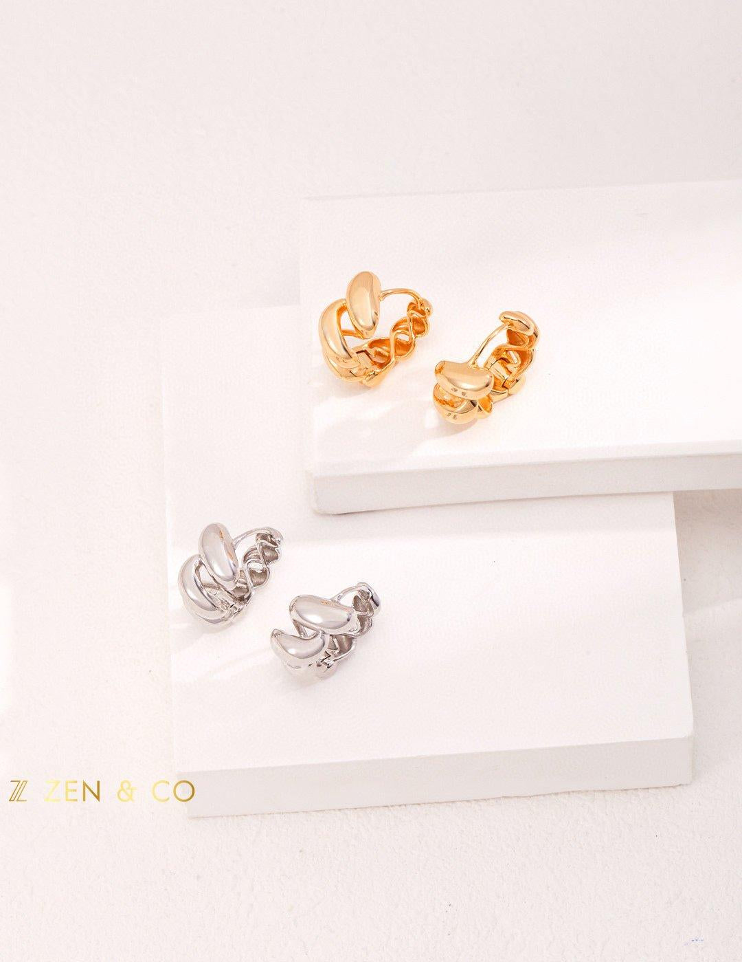 CROISSANT Chunky Twist Hoop Earrings - ZEN&CO Studio