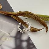 CROISSANT Chunky twist silver ring - ZEN&CO Studio