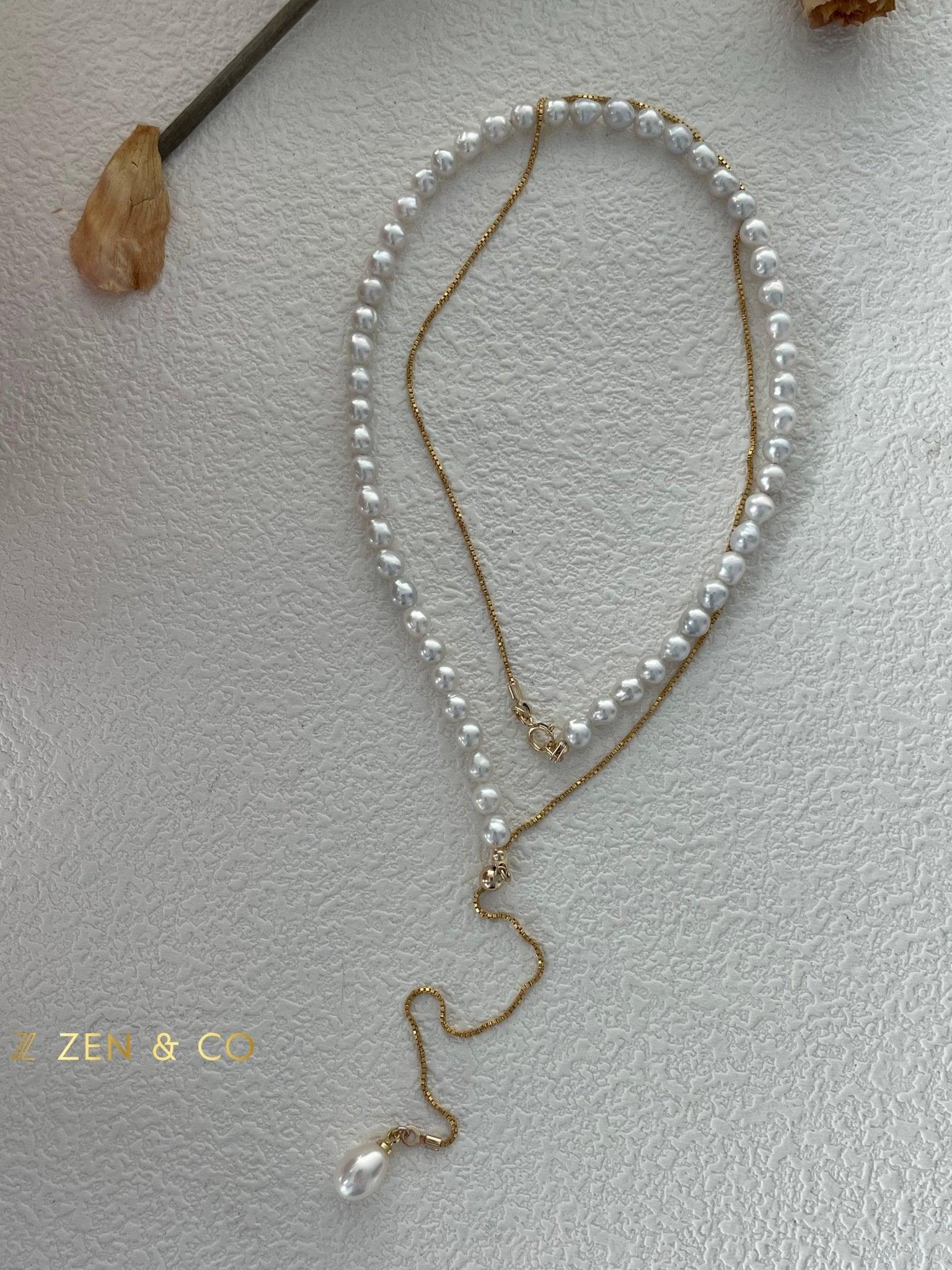 DANIELLE Asymmetric pearl necklace - ZEN&CO Studio