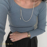 DANIELLE Asymmetric pearl necklace - ZEN&CO Studio