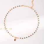 DEVA Tiger eye stone beaded necklace - ZEN&CO Studio