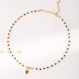 DEVA Tiger eye stone beaded necklace - ZEN&CO Studio