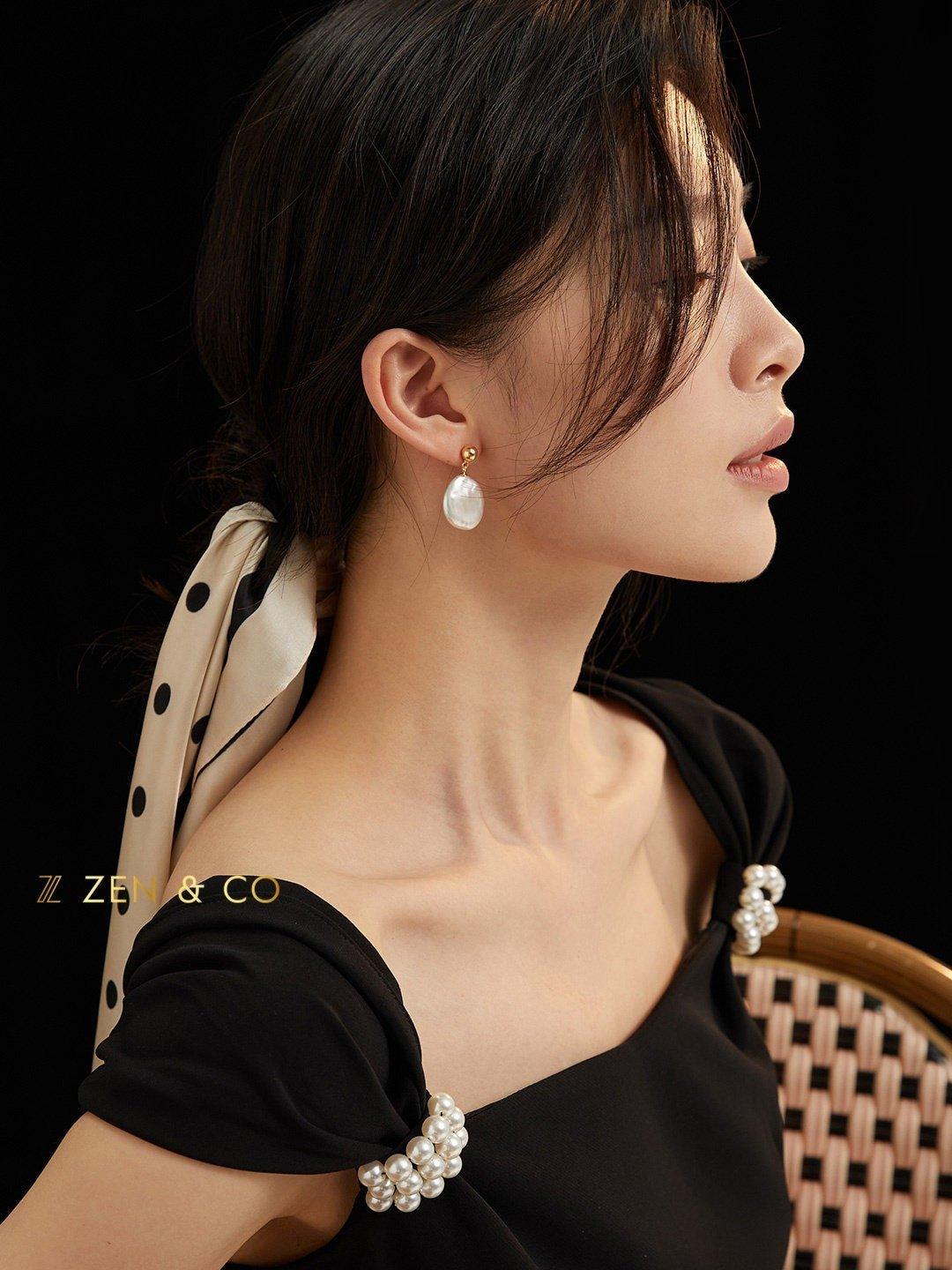 DIANA Baroque pearl drop earrings - ZEN&CO Studio