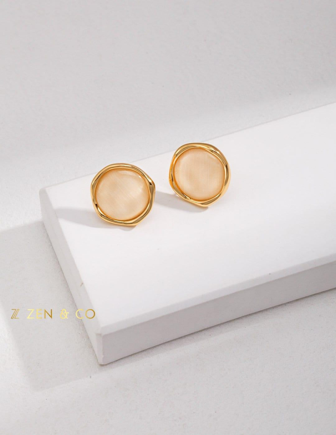 EDEN Cat eye stone stud earrings - ZEN&CO Studio