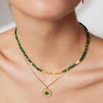 EKIN Dainty green stone necklace and bracelet - ZEN&CO Studio