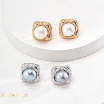 ELEANOR Pearl Stud Earrings - ZEN&CO Studio