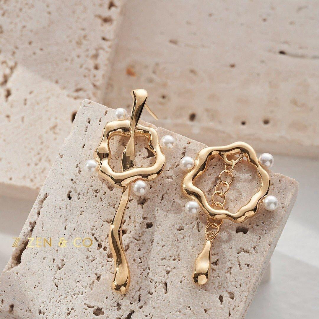 ELFIE Statement asymmetric earrings - ZEN&CO Studio