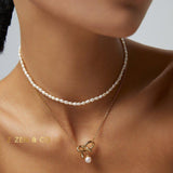 ELSA Cute knot pearl pendant necklace - ZEN&CO Studio